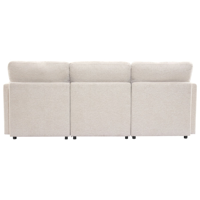Sectional Sofa Modular U-Shaped With Ottoman & USB Ports