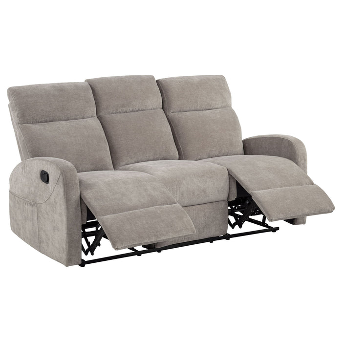 Hamilton 2-piece Chenille Manual Reclining Sofa Set Sand
