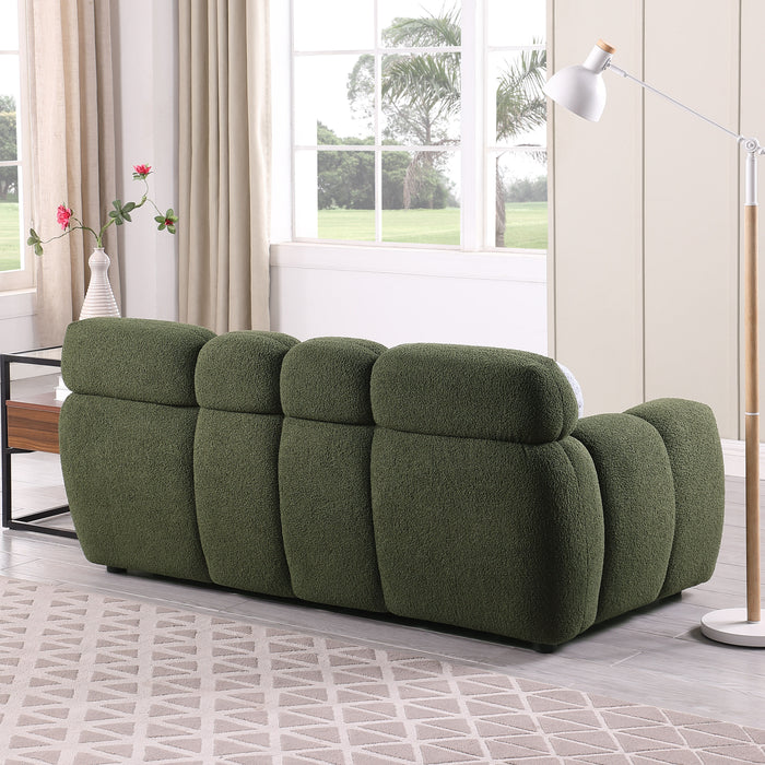 Sofa And Loveseater, Human Body Structure For Usa People, Marshmallow Sofa, Boucle Sofa - Olive Green Boucle