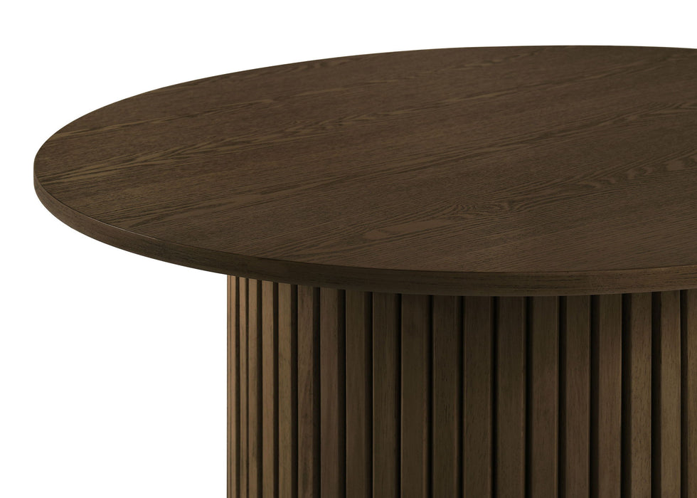 Hamlyn 5-piece Round Wood Counter Height Dining Set Cream and Walnut