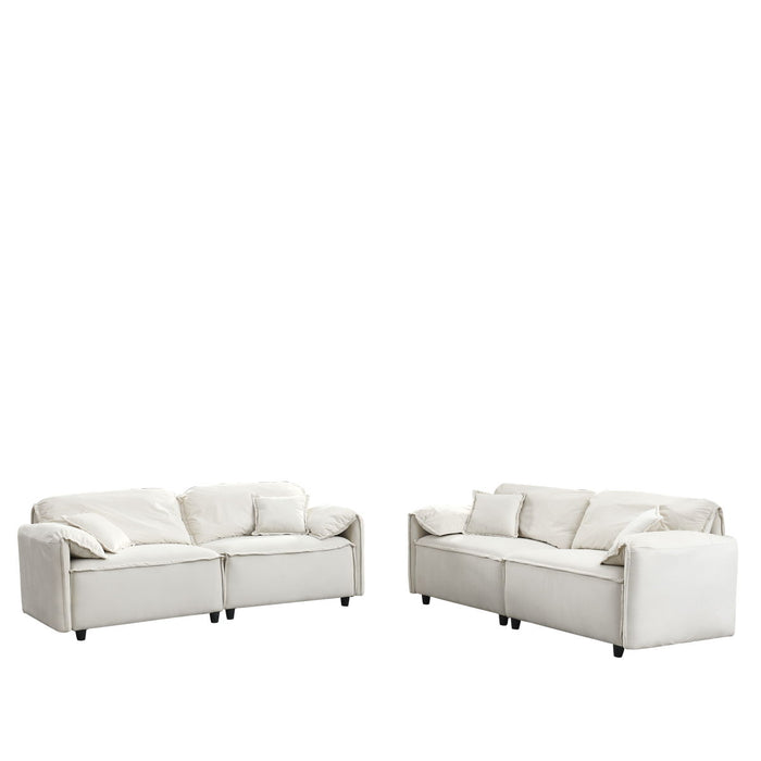 Luxury Modern Style Living Room Upholstery Sofa - Beige