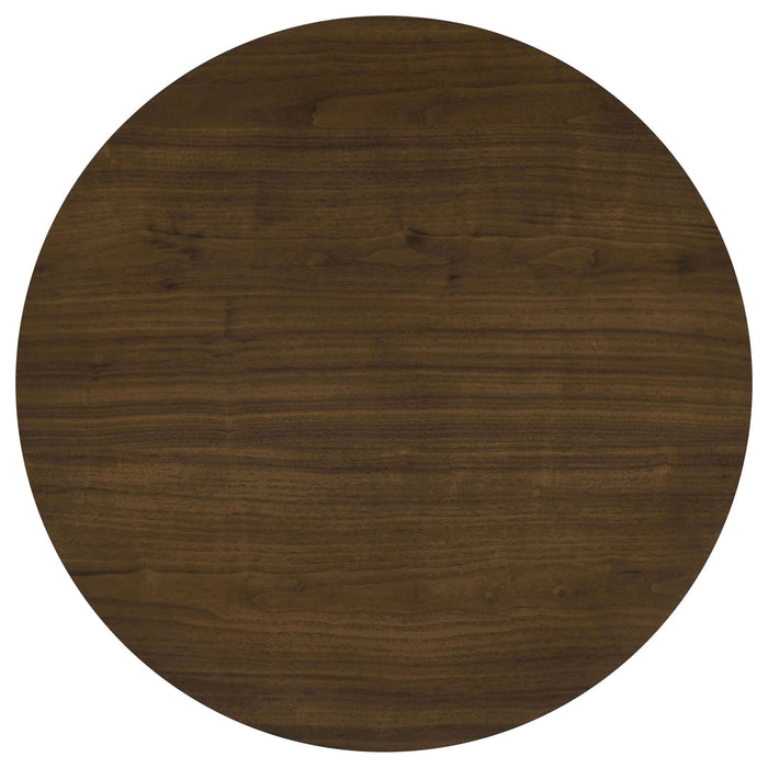 Hamlyn 2-piece Round Fluted Coffee and End Table Set Walnut