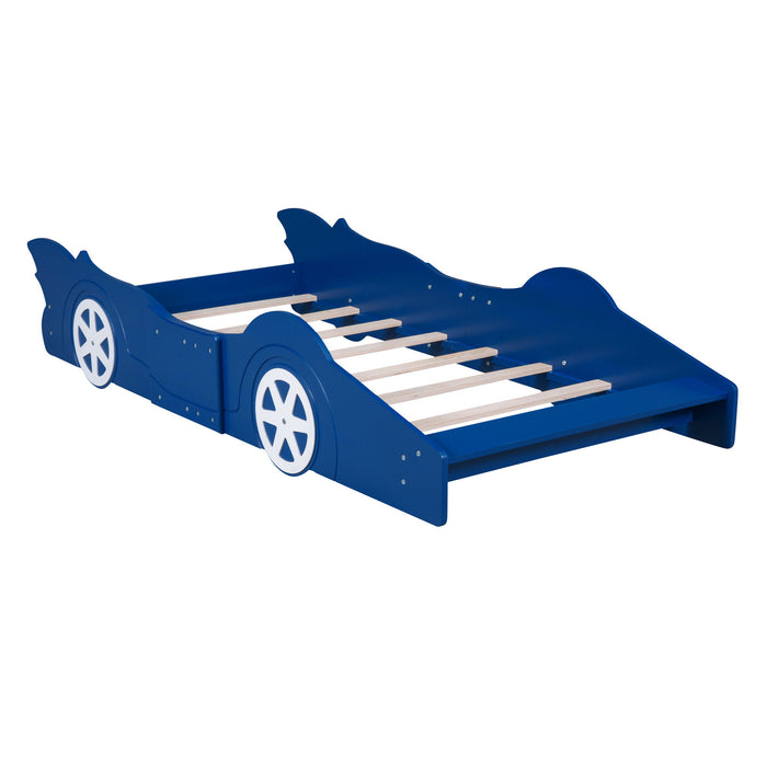 Race Car Shaped Platform Bed & Wheels