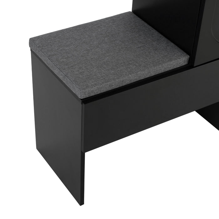 Elegant 2 In 1 Shoe Cabinets With Soft Cushion Versatile Shoe Rack Organizer With Adjustable Shelves