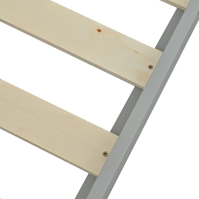 Bunk Bed With Ladder, And Safety Guard Rails