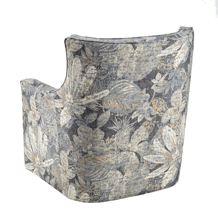 Swivel Glider Chair With Upholstery And Metal Base - Multicolor