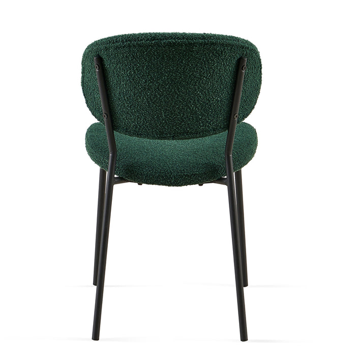Boucle Dining Chairs, Dining Chairs With Metal Legs For Dining Room, Kitchen, Living Room