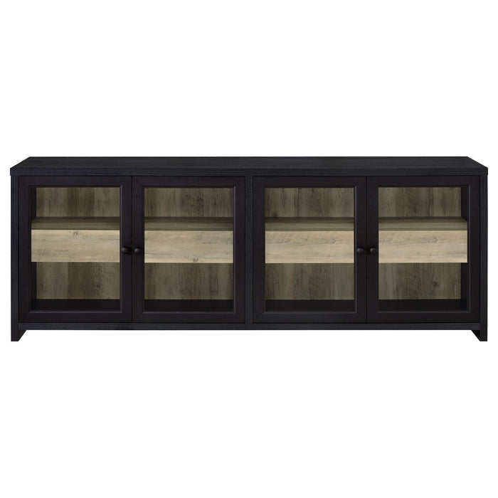 Denison 3-piece Entertainment Center 79-inch TV Stand Black