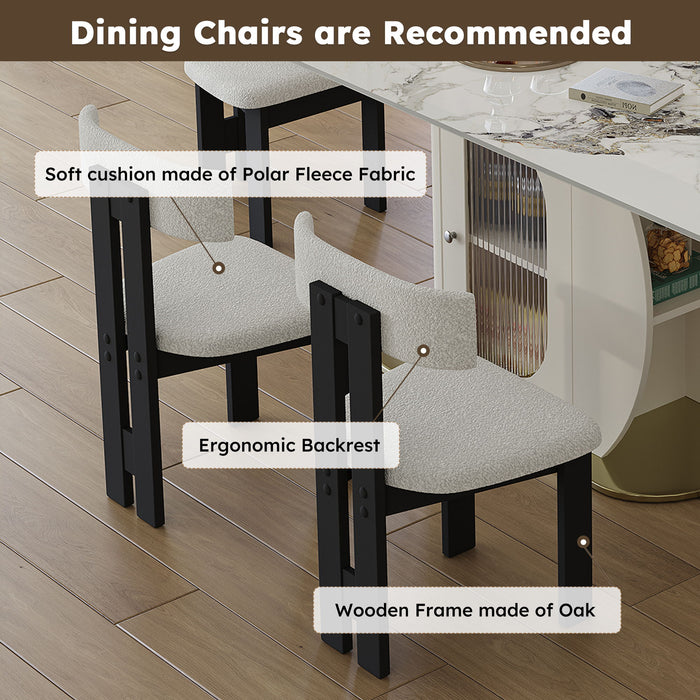 Modern Dining Table Set With Storage, Includes Chairs