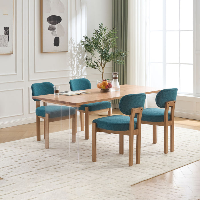 Dining Chairs With Ergonomic Backrest And Adjustable Feet (Set of 2)