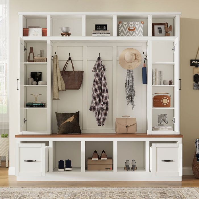 Hall Tree With Storage Bench, Entryway Coat Rack With Hooks