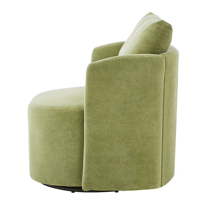 360° Modern Swivel Chair With Upholstered Curved Design