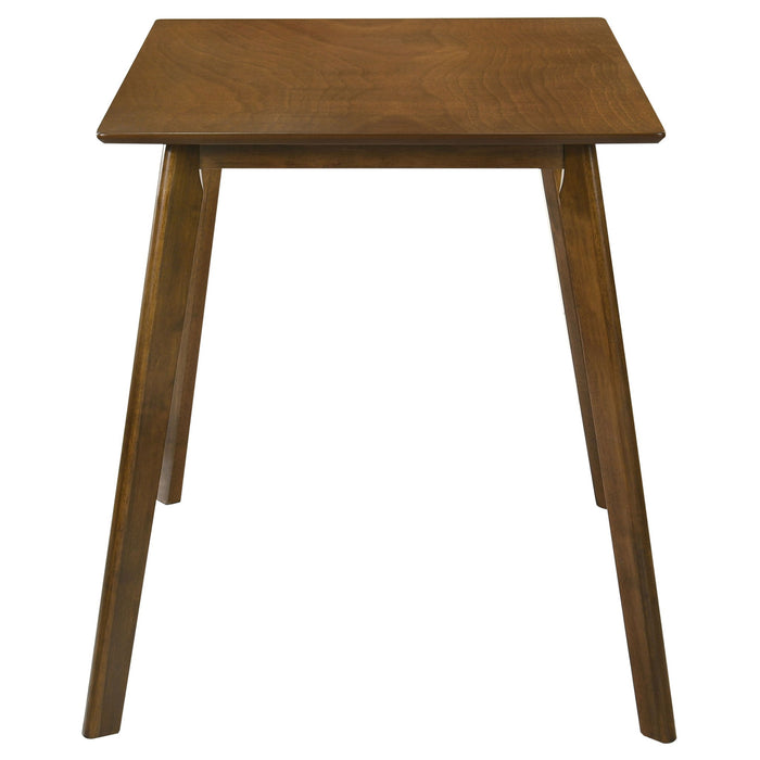 Aston - 5 Piece Counter Height Dining Set With Bent Backs And Upholstered Seats - Walnut