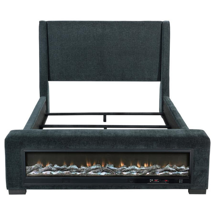 Preston - Upholstered Audio Flame Visualizer Bed