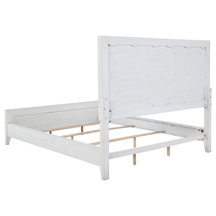 Marielle 4-piece Cal King Bedroom Set Distressed White