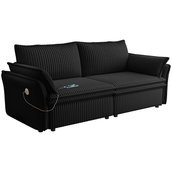 2 In 1 Convertible Sofa Bed, Multi Functional Living Room Furniture