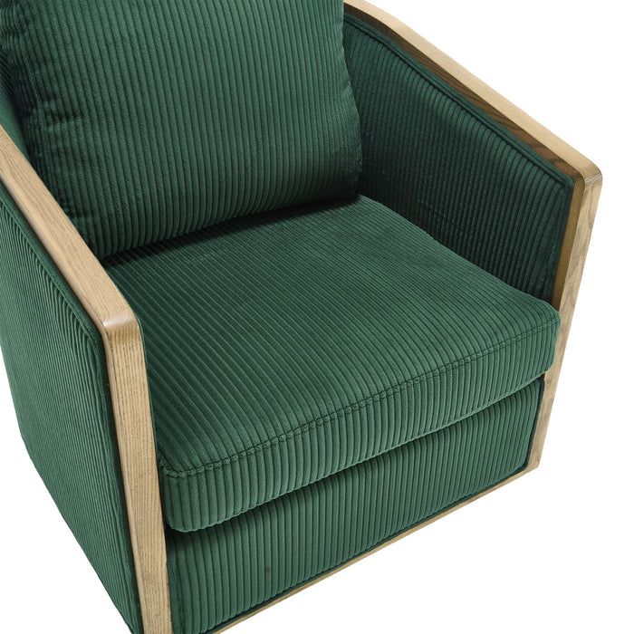 Corduroy Barrel Chair, 360 Degree Swivel