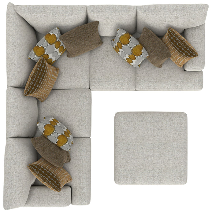 Tori - Sectional With Comfort Coil Seating, Cocktail Ottoman And Accent Pillows Included