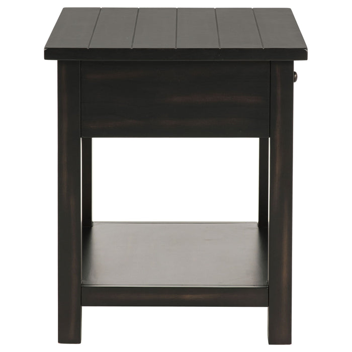 Castleton - 1 Drawer Wood End Table With Shelf
