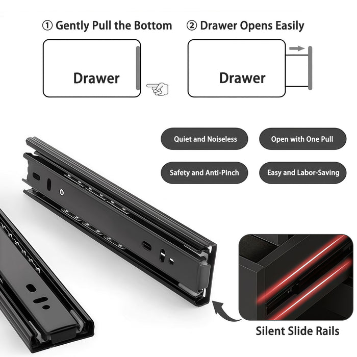 6 Drawer Dresser With Spacious Countertop And Concealed Handles