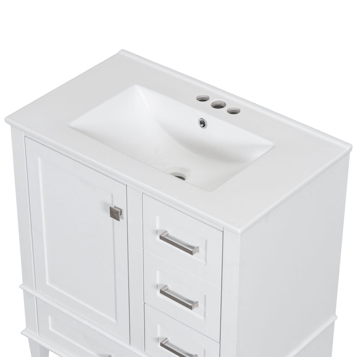 Bathroom Vanity, Modern Bathroom Cabinet With Sink Combo Set, Bathroom Storage Cabinet With A Soft Closing Door And 3 Drawers, Solid Wood Frame
