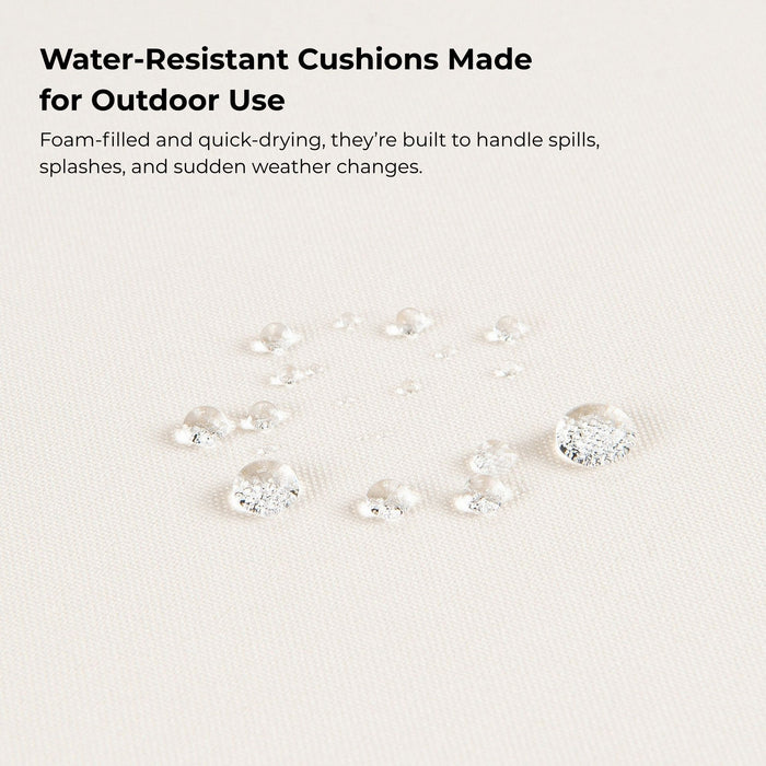 4 Piece Patio Furniture Set With Acacia Wood Table Top And Cushions