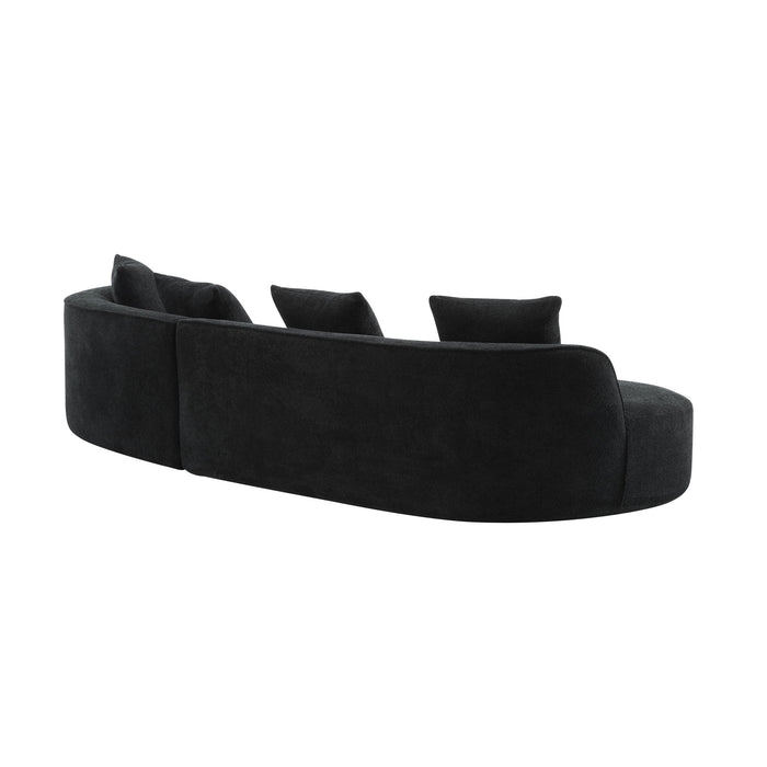 Elegant Curved Sectional Sofa With Full Foam Comfort