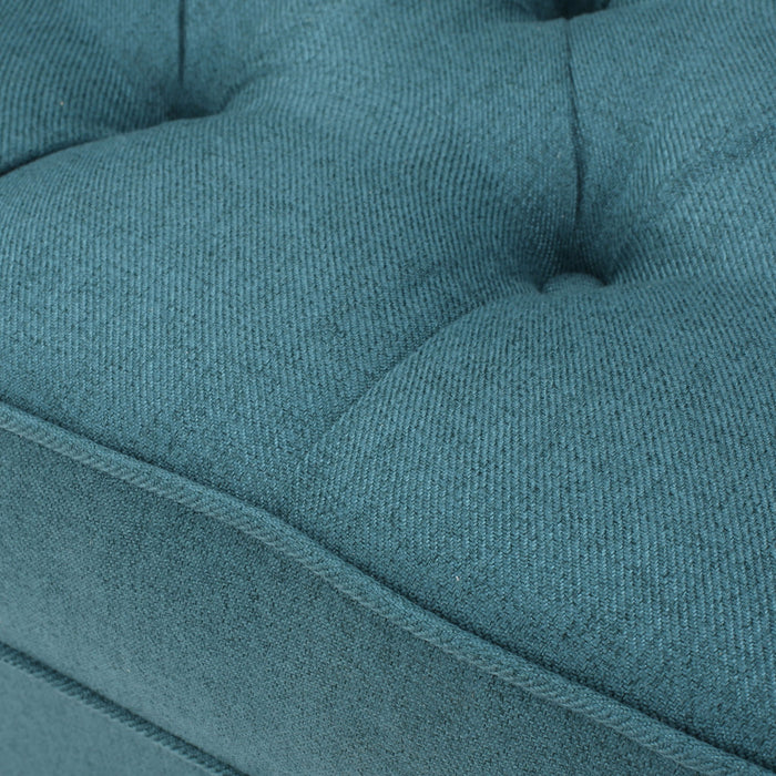 Harrison - Tufted Club Chair With Plush Cushion And Studded Trim - Dark Teal