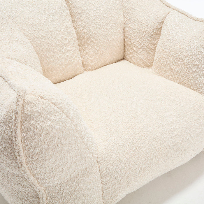 Comfortable Chenille Sofa Chairs With Highly Resilient Foam For Living Rooms And Bedrooms
