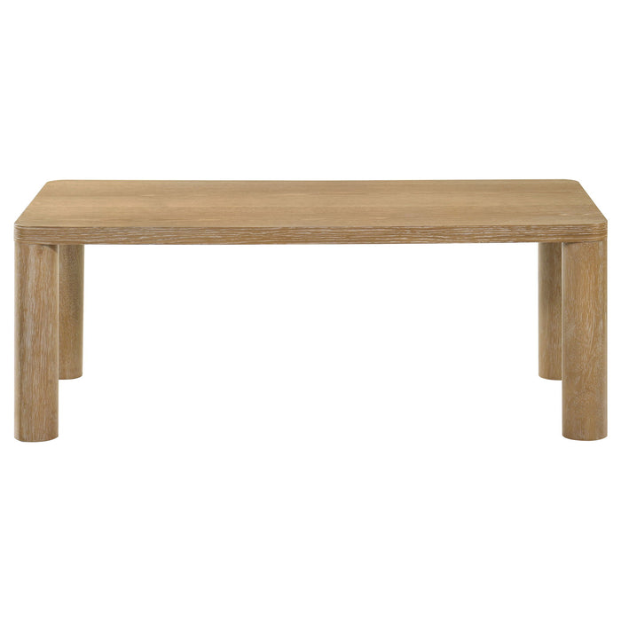 Castlewood 2-piece Cocktail Coffee Table Set Light Oak