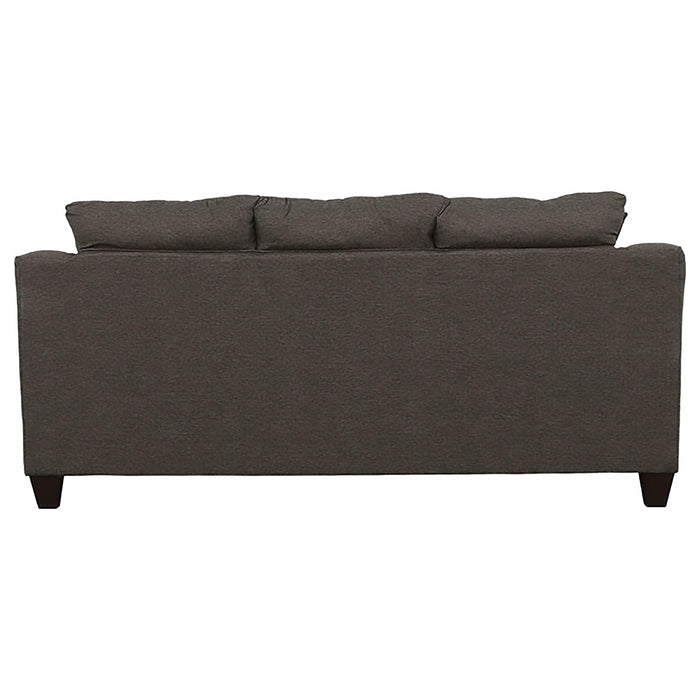 Salizar Upholstered Flared Arm Sofa Charcoal Grey