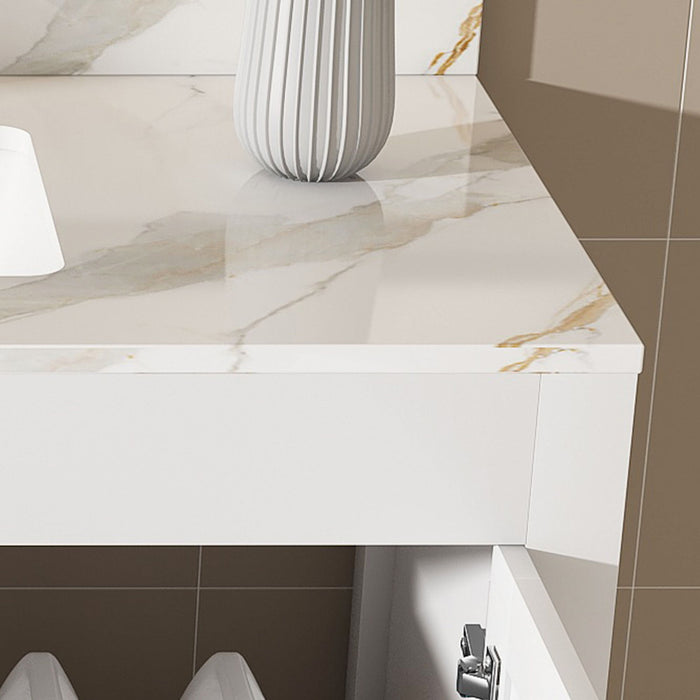 43" Bathroom Vanity, Multi Functional Cabinet With Doors And Drawer - White