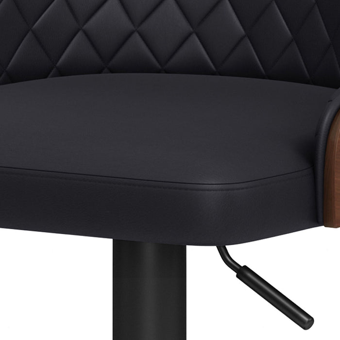 Edwin - Adjustable Swivel Bar Stool - Black