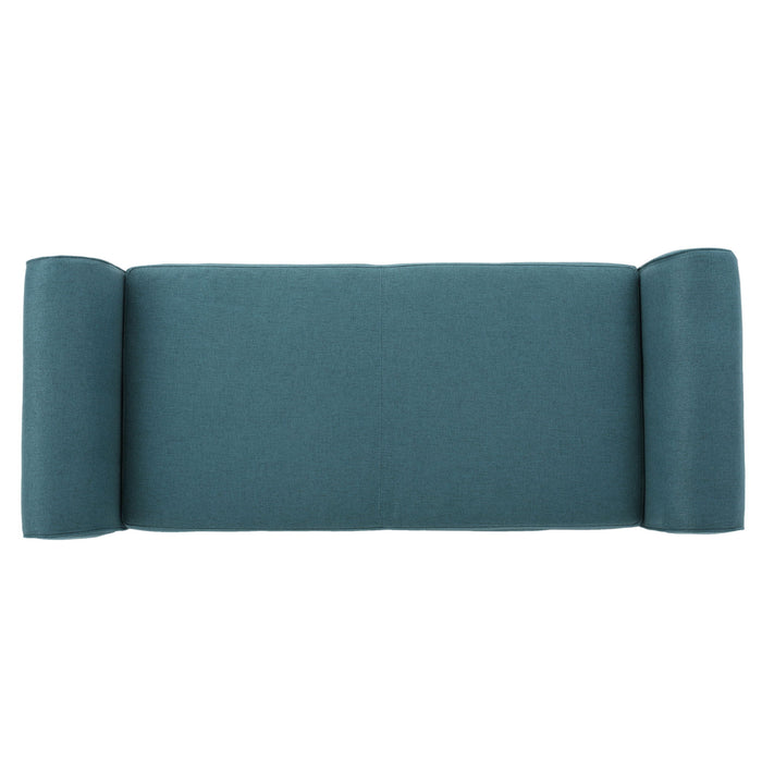 Hayes - Armed Storage Bench With Rolled Arms And Button Tufting