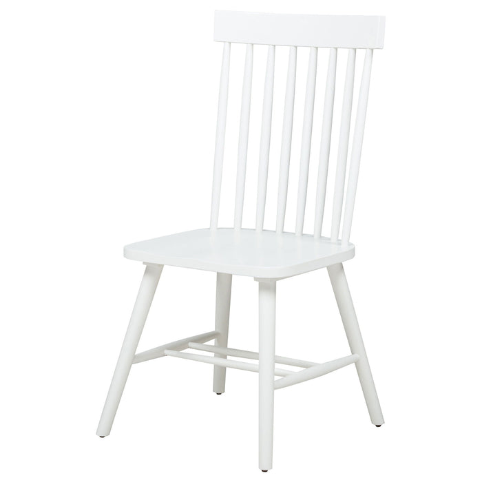 Andrews Windsor Spindle Back Dining Side Chair White (Set of 2)