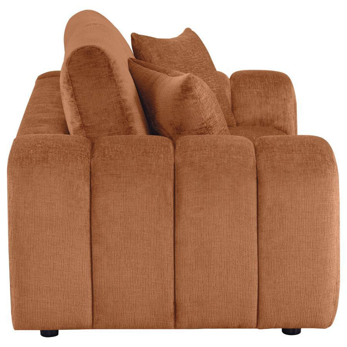 Burnett - Chenille Upholstered Wide Arm Loveseat