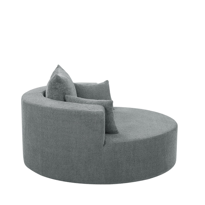 360° Swivel Accent Barrel Chair With 3 Removable Pillows For Living Room