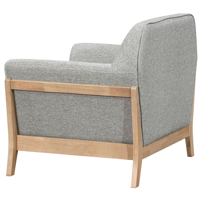 Vaughn Fabric Upholstered Flared Arm Accent Chair Grey