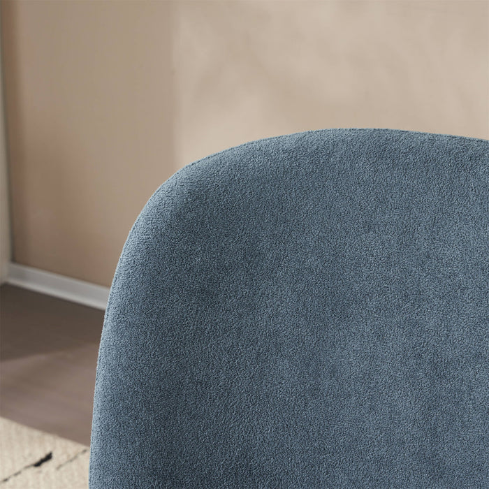 Modern Low Back Accent Upholstered Armless Living Room Chairs, Round Feet