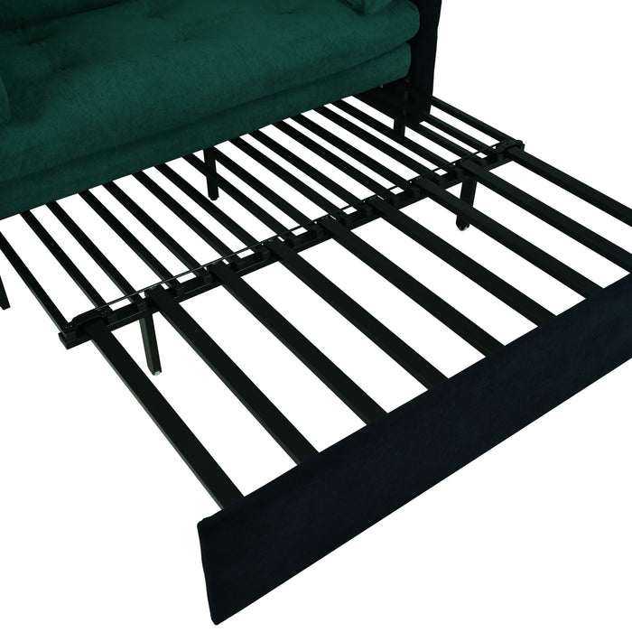 Modern Convertible Sleeper Sofa Bed With Pull-Out Queen Design, Side Storage & Thick Cushions