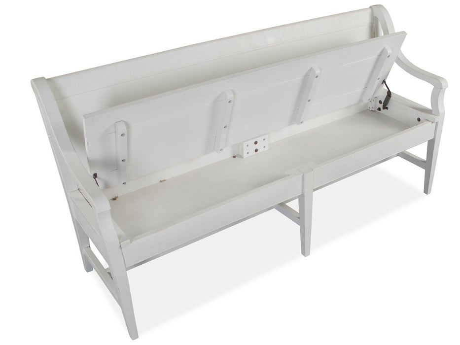 Heron Cove - Bench With Back - Chalk White