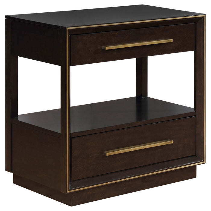 Prescott - 5 Piece California King Bedroom Set - Dark Brown