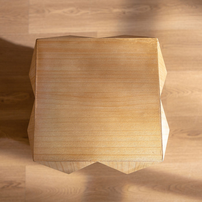 Side Table With 3D Embossed Pattern Design