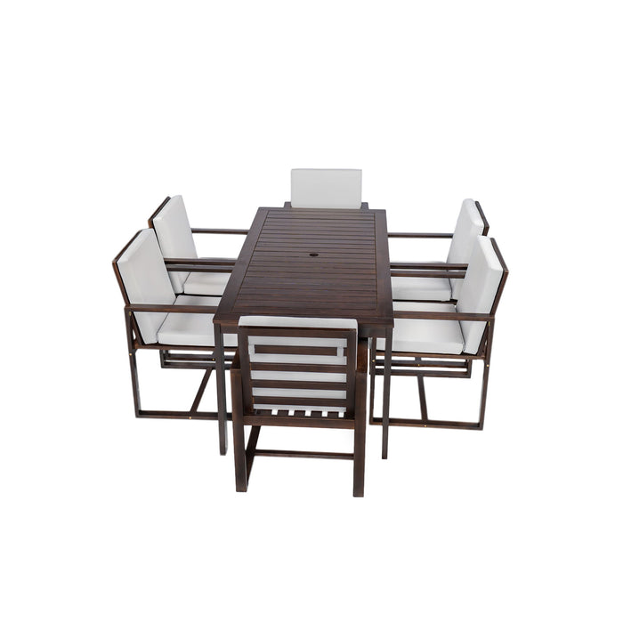 Patio Dining Set Outdoor Dining Table And Chair Set With And Removable Cushions For Patio