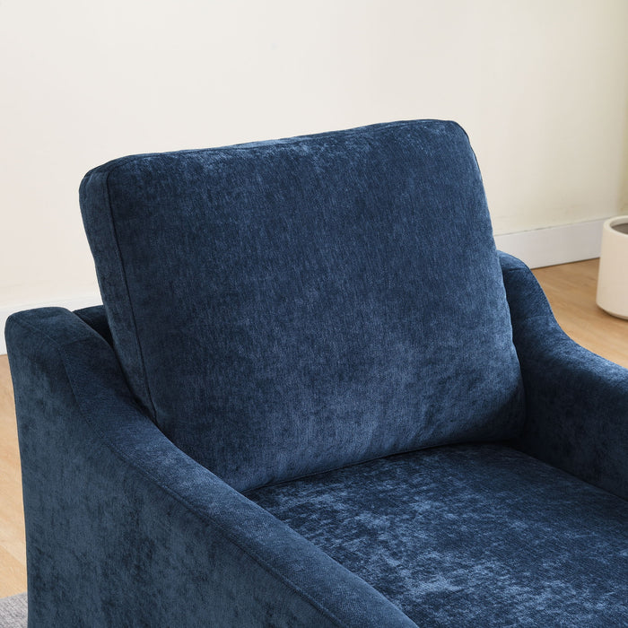 Swivel Arm Chair With USB Type-C Charging And Book Pocket