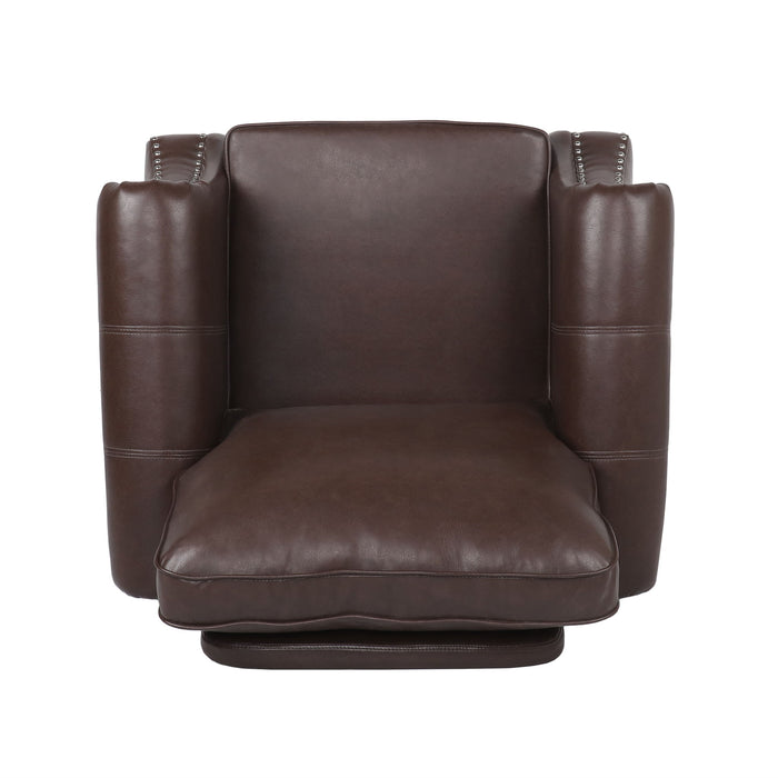 Contemporary Club Chair With Nailhead Trim And Rolled Armrests