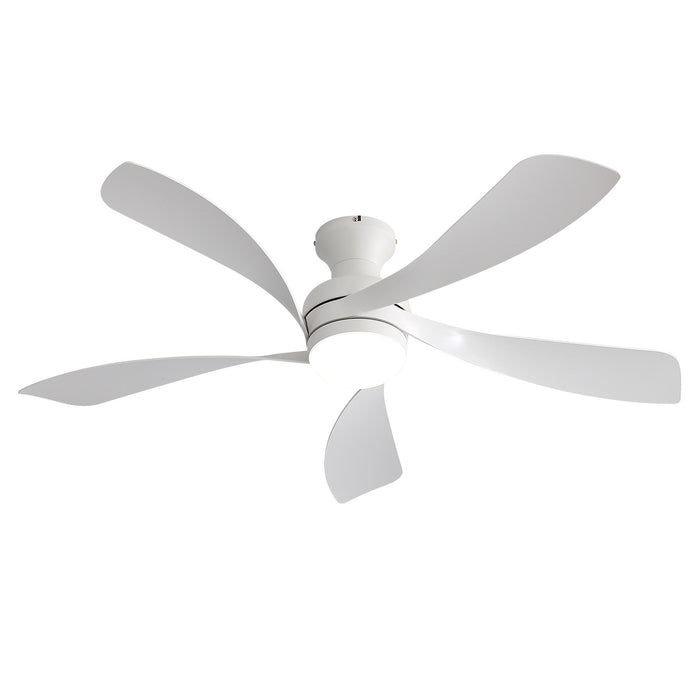 52" Ceiling Fan With 3 Color Dimmable LED Light, DC Reversible Motor, 6 Speed Settings
