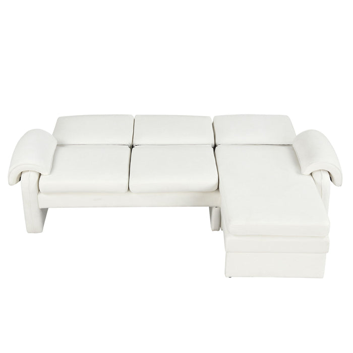 Convertible Futon Sofa Bed With Adjustable Backrest, Reversible Chaise Lounge And 2 Removable Armrest Pillows