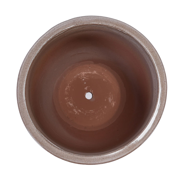 3 Pieces Ceramic Flowerpot, Planter For Patio & Garden Or Windowsills - Antique Yellow