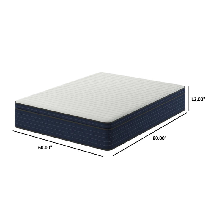 12" Medium Firm Euro Top Hybrid Cooling Gel Infused Pocket Spring And Memory Foam Mattress